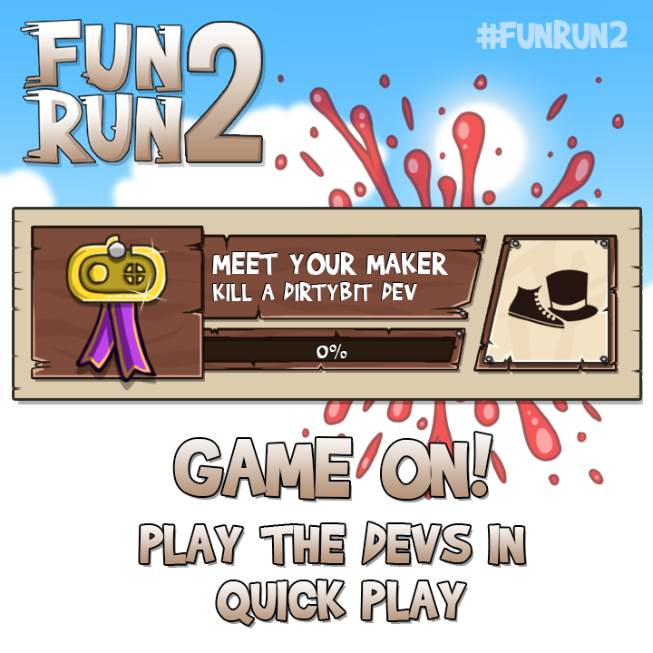 TheFunRun's tweet photo. Fun Run 2 developers will be playing on the US servers for the next hour. Try to get your achievement today! #funrun2 http://t.co/nPFAwUmrp4