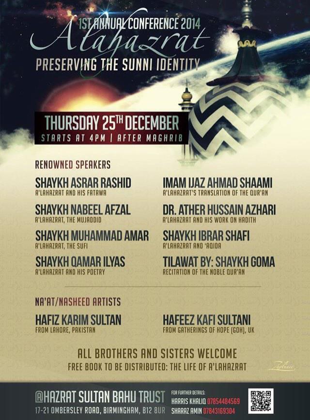 Zara__x's tweet photo. Lions of Ahlus Sunnah, preserving the Sunni identity💚 event not to be missed in sha allah #AlaHazrat #conference2014 http://t.co/976LA6MyWN