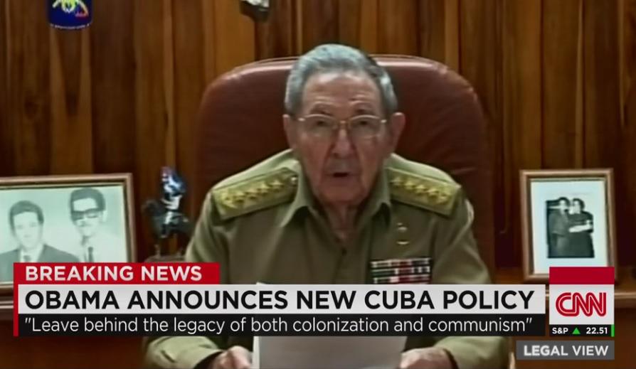 cnnbrk's tweet image. President Raul Castro, speaking at the same time, said that Obama deserved respect.  Watch cnn.it/go
