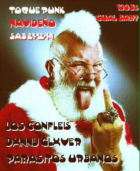 Este sábado en <a href="/cualbarvalencia/">Cuál Bar?</a> toque punk navideño con <a href="/LosConfleis/">Los Confleis</a> @DxnnyGloverBand y <a href="/parasitosurbano/">Parasitos Urbanos</a>