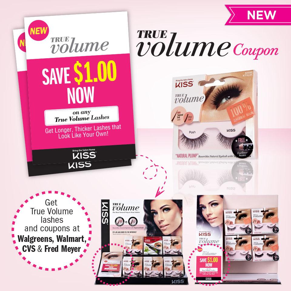 KissProducts's tweet photo. Go for a voluminous yet natural lash look with KISS #TrueVolume! Save $1 for a limited time at select Walgreens & CVS http://t.co/EXynYfit4n