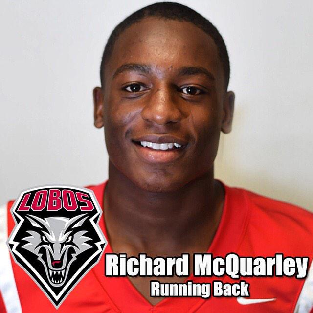 LetsGoICC's tweet photo. Freshman RB Richard McQuarley is heading to New Mexico http://t.co/mLU4Rnvf4P