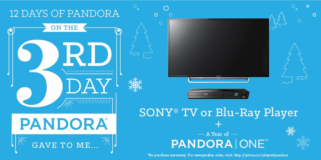 pandoramusic's tweet photo. Day 3: @SonyElectronics a slammin' + Pandora One! RT for a chance to win #12DaysofPandora http://t.co/GzauZQcfng