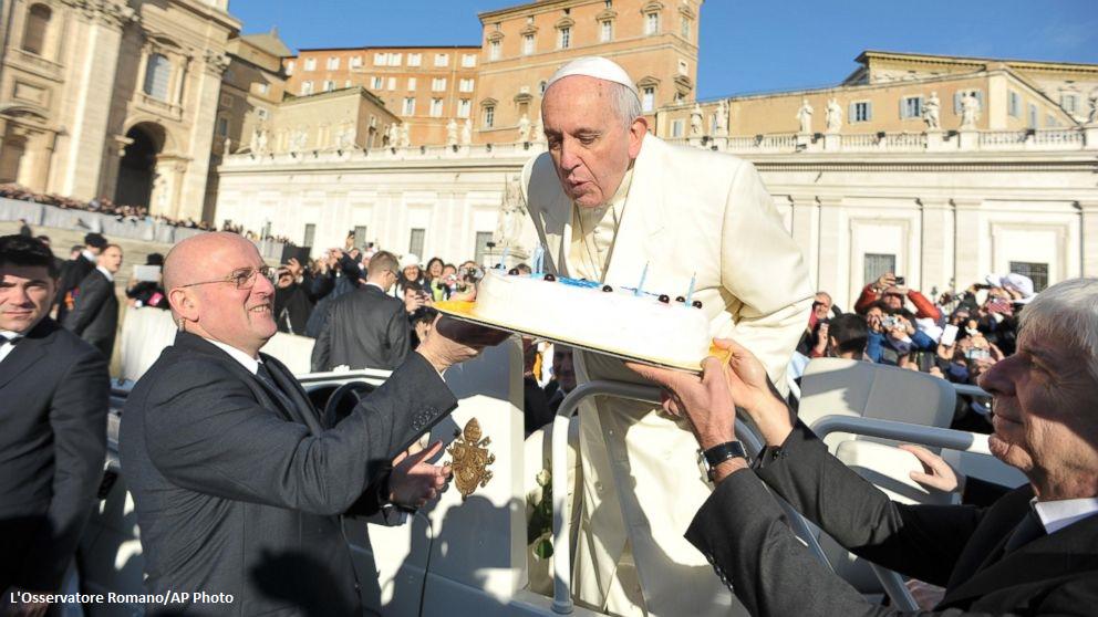 Happy birthday, Pope Francis! Hes 78-years-old today:  