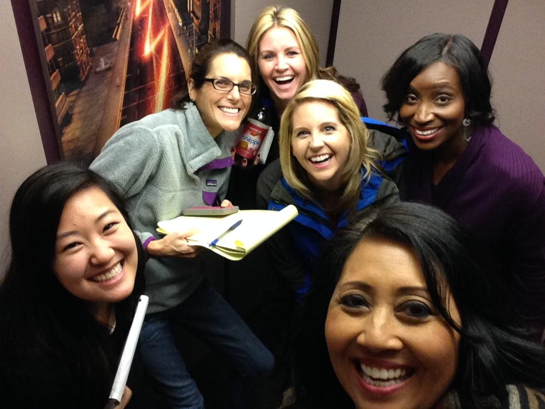 kris10marshall's tweet photo. “@tvTina_Ju: Elevator selfie! Look at all those teeth! @GoodDayCourtney @CambiBrown @sourricka & Aly! http://t.co/BtZD89ZfpL” #TVTeeth