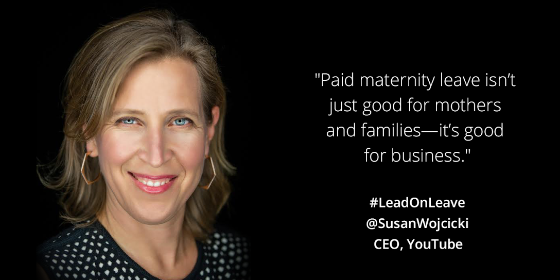 Google's tweet photo. Read this: @SusanWojcicki’s op-ed on the importance of paid maternity leave → http://t.co/FE8XCM9LYs #LeadOnLeave http://t.co/PtejZAq2if