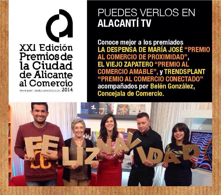 CyH_Alicante's tweet photo. Nuestros ganadores @Trendsplant @elviejozapatero y @despensaMj esta noche en @AlacantiTv junto con @mbelengonzalezm http://t.co/jzR2p2qWUS