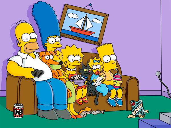 RecuerdoDeLos90's tweet photo. Los Simpsons cumplen 25 años del estreno de su primer capítulo! http://t.co/W2yAbwGK8m