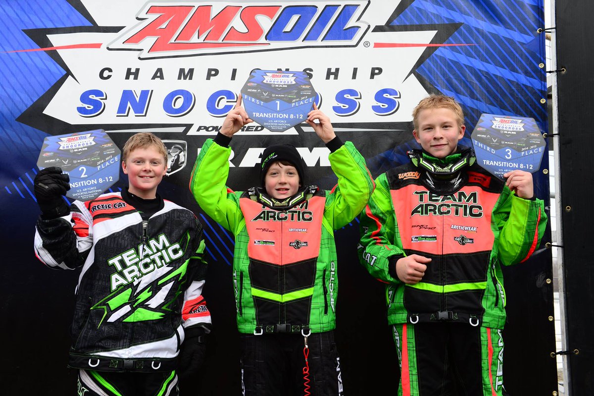snocross's tweet photo. These cool cats swept the podium at #USAFFargo! @arcticcat_snow http://t.co/KRwYmujCBx