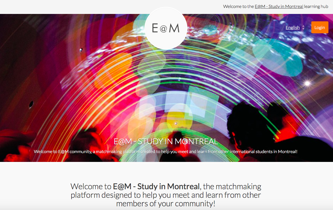 EtudieAMtl's tweet photo. The E@M - Study in Montreal platform is launched! If you've got your invitation, check it out: http://t.co/gYSUkhG2gk http://t.co/ZakNGr9imP