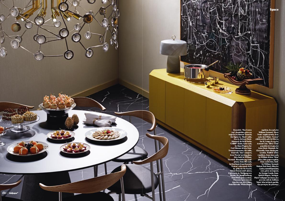 My editorial food styling debut is out! January's edition of Wallpaper magazine with a luxe 70's style dinner party