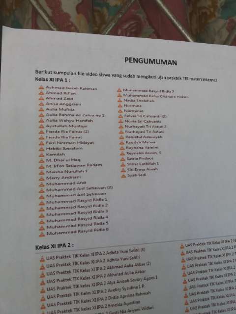 XI_IPA1man2's tweet photo. Nih yang sudah ngumpul tugas ulangan praktek video tik.. http://t.co/0VSm3cTaBJ