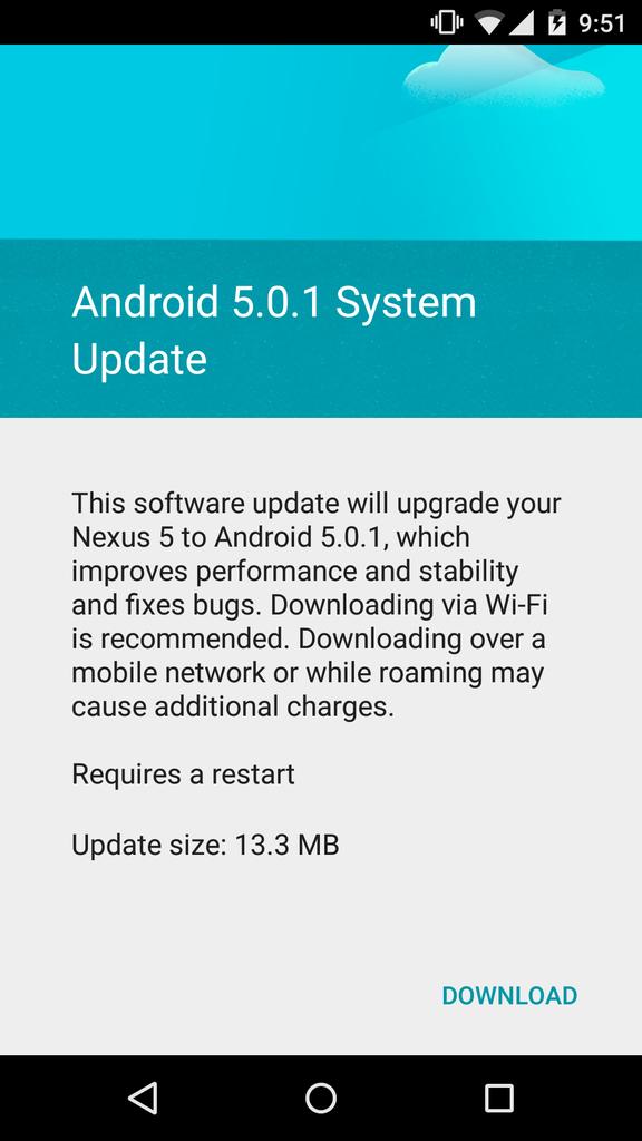 MrADeveci's tweet image. Oh, looks like my Android 5.0.1 update just dropped to my Nexus 5. Now to see if it kills my root ☺ #geek #androidftw
