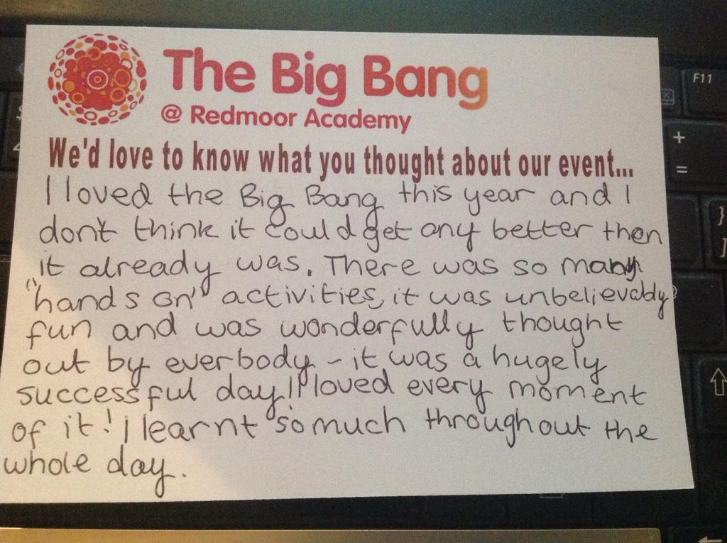 STEMSBox's tweet photo. Analysing the feedback from the #STEMSelectionBox this is so typical from one of our year 7s:) @astrotour2010 http://t.co/aspMWJLFrg