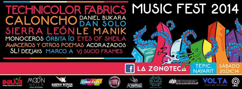 LosAwaceros's tweet photo. A 3 días de #MF14 #Tepic con @sierraleonmusic @BananasCaloncho @technicolorfab @orbita_io @eyesofsheila #LaZonoteca http://t.co/BoW4k2iW3F