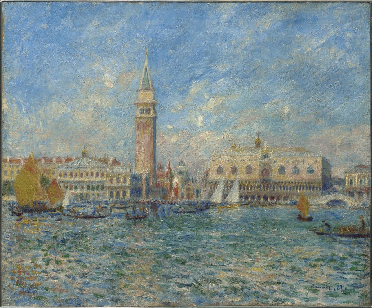 Today's sunshine courtesy of Renoir.  #clarkart  #renoir
#intheberkshires 
Venice, the Doge's Palace, 1881, The Clark
