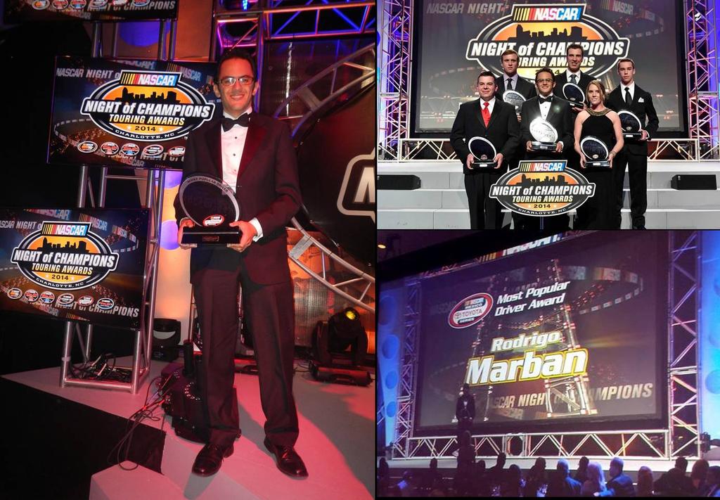 Pasiondep's tweet photo. #NTSMXFS3 RODRIGO MARBAN, GALARDONADO EN LA "NOCHE DE CAMPEONES" DE NASCAR EN CHARLOTTE http://t.co/yp7LSrgY1L
