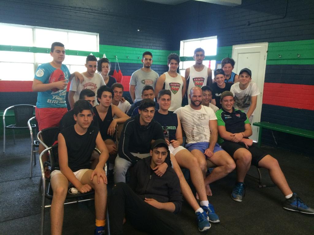 NorthernSaints's tweet photo. Chappy visits Saints U16 & U18's players and gives them an insight into what playing at the club means. #gochappy http://t.co/1cob0AL8L0