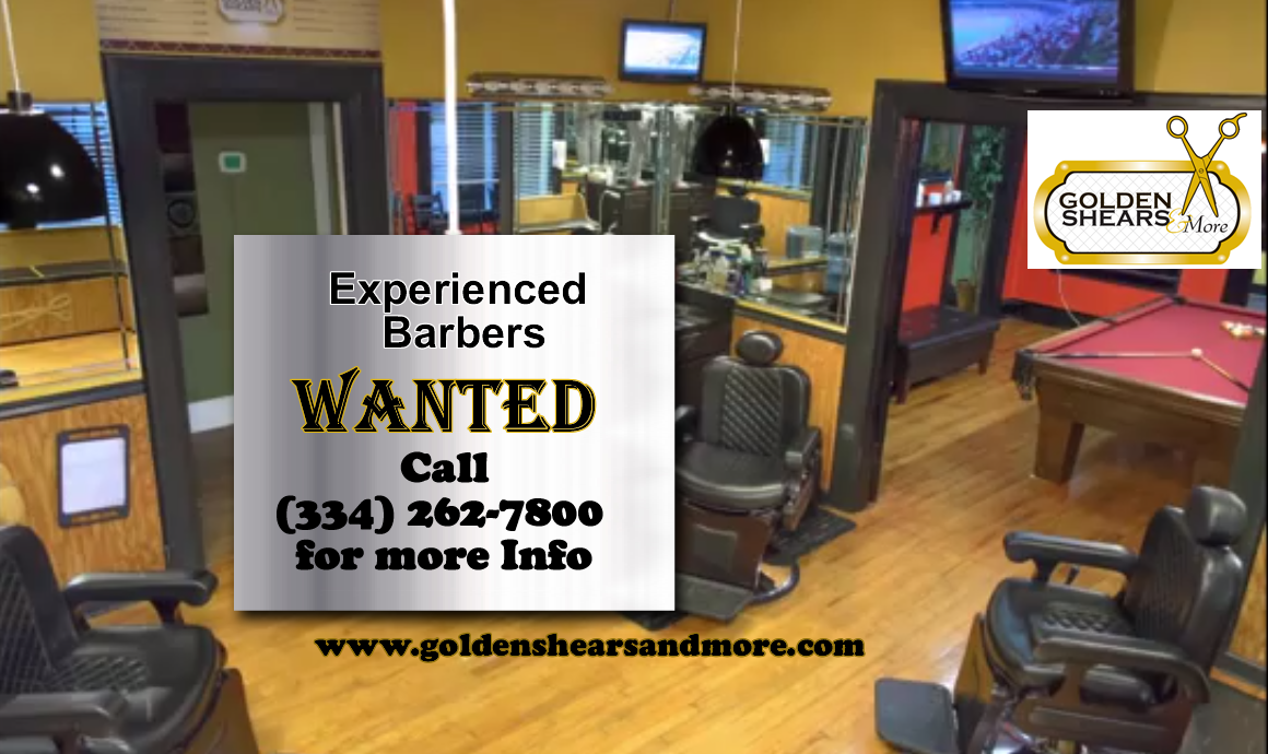 GoldenShearsMor's tweet photo. Experienced Barbers Wanted at Golden Shears &amp; More - Clean, Fun &amp; Family #Barber #Barbershop Mmontgomery #Alabama http://t.co/jbFHVzVq7f
