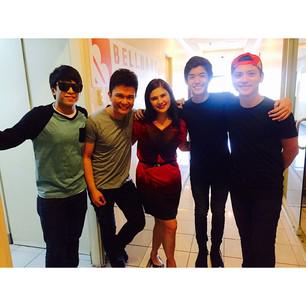 LoveVinaMorales's tweet photo. #recording #bagitos #poPOGI Just finished recording for the theme song of Asap19 with the other artists http://t.co/viUeU4dTrW