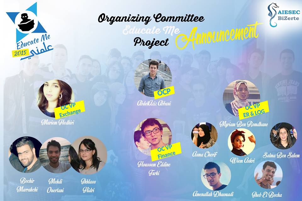 AIESEC_Bizerte's tweet photo. Here's our #Official #Organizing_Committee for #Educate_Me #Project_2015
Original link:http://t.co/wipleTBcmD
#AIESEC http://t.co/tJppBGztxU