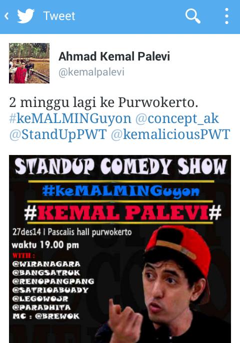 concept_ak's tweet photo. Udah H-9 nih,udah pada beli tiketnya belum?INFO 085747828963 @infoPURWOKERTO @iniPurwokerto @StandUpIndo @StandUpPWT http://t.co/SoBu1WAnT5