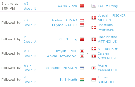 antoagustian's tweet photo. Order of Play 2nd Day of #SSF2014 !!! Live on Fox Sport at 4 PM. http://t.co/5XhkD2c0G9