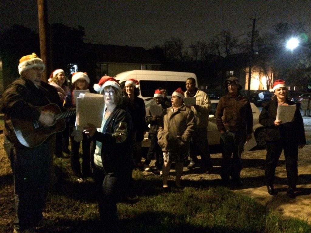 CovenantAustin's tweet image. A group of our members out caroling to our neighbors.