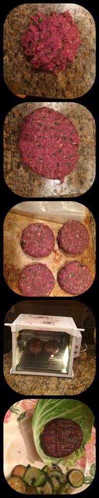 Evolution of the best venison burger! 
#healthyeating #myhusbandkillsourfood #literally