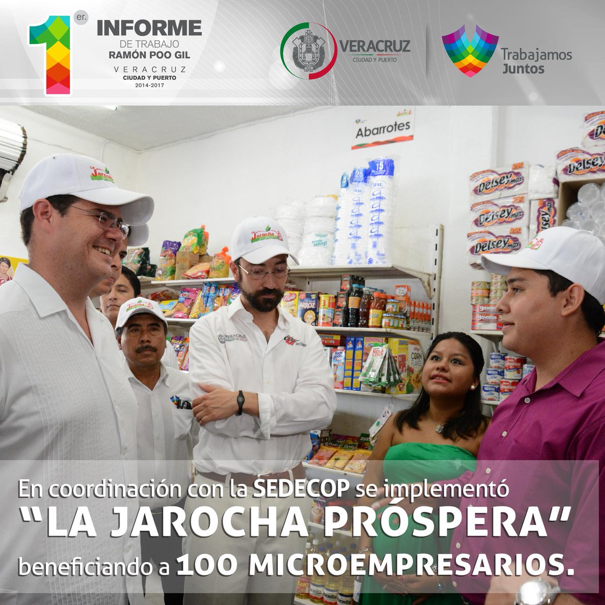 AyuntamientoVer's tweet photo. #1erInformeRPG Con el programa #JarochaPróspera logramos aumentar 20% de las ventas de 100 microempresarios locales http://t.co/VI8hsg8GsQ