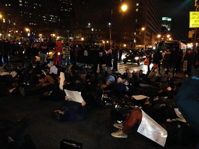 1nyunited's tweet photo. "We Shut Shit Down!" Downtown Brooklyn Die-In. #ThisStopsToday #ICantBreathe #BlackLivesMatter http://t.co/EJ0tRpKRpF