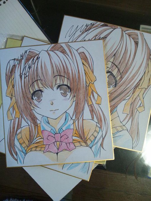 OVA『イケナイコト-THE ANIMATIONー』の特典色つき色紙です。こちらはとらのあな様特典となります。宜しくお願い致します～! 