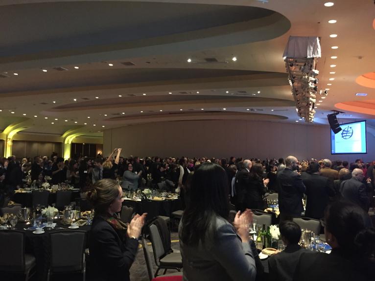 giwps's tweet photo. A standing ovation for @MelanneVerveer as honoree at the #sidwdinner14 http://t.co/0wCRoDXm6H