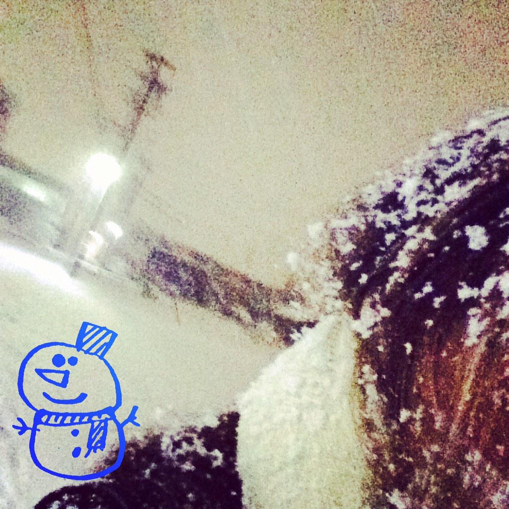 ntk2524's tweet photo. 雪！大丈夫でしょうか((((；ﾟДﾟ))))))) 地元は超田舎なので危うく雪だるまになりかけました… http://t.co/Bn0oASskBB