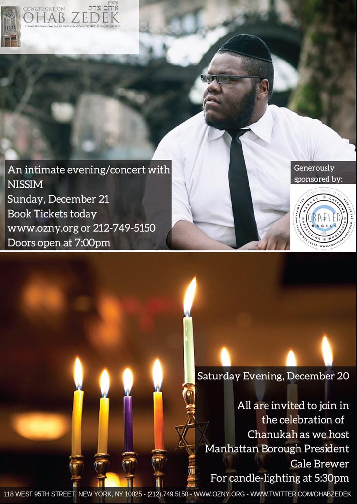 Buy your tickets tonight ozny.org #morelight <a href="/nissimofficial/">Gabriel J. Nissim</a>