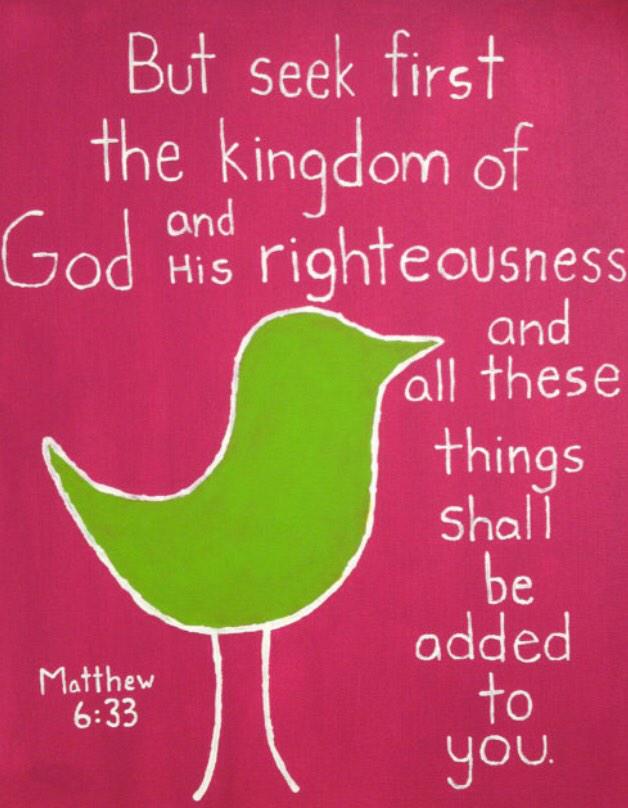 pr_Christ's tweet image. Seek God first.