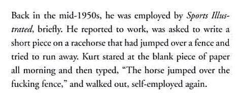 Here's a great anecdote on Kurt Vonnegut's comically brief stint at Sports Illustrated. (via <a href="/LettersOfNote/">Letters of Note</a>)