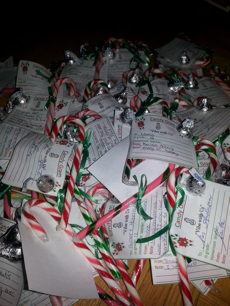 V.I.B.E. , Will be handing out candy grams tomorrow , Big Thanks to all those who bought candy grams! 😃🎄
