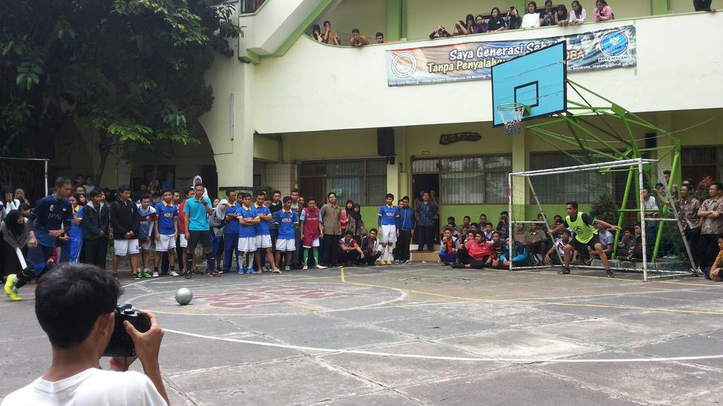 osismisa's tweet photo. Ini dia suasana perebutan final #MSFL2014 http://t.co/tDSJaF6PRh