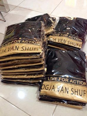 Baju JVS spesial anniv ke 3 sudah jadi nih, bagi yang sudah memesan bisa ambil di Taman Kuliner Concat jam 4 Sore.