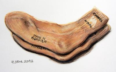 HappyCamelWool's tweet image. We can see we&apos;re not the only ones inspired by camel wool socks.  Beautiful artwork by @oilpastelist_yk #camelwool