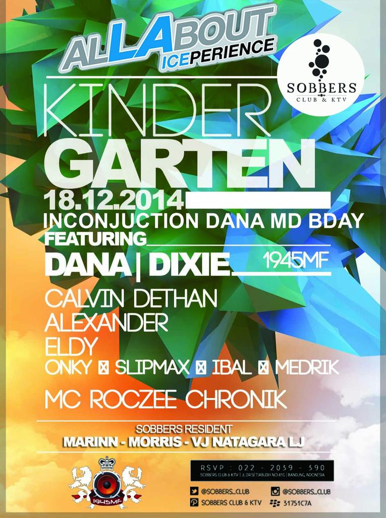 #TONIGHT Dec'18th #KINDERGARTEN at <a href="/SOBBERS_CLUB/">Sob</a> w/ <a href="/daanamd/">Dana 1945MF</a> <a href="/dixie1945mf/">Danny Subrata</a> <a href="/calvin_dethan/">DJ Calvin Dethan</a> <a href="/alexAdvark/">C Alexander Sianipar</a> Eldy <a href="/BDJS_/">Bandung DJ School</a>