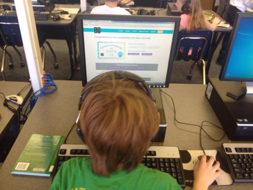 MichelleOReed's tweet image. Excited for code certificate. Mrs Brown&apos;s class completes the hour of code. #edtechcontest