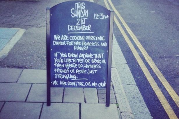 MrASingh's tweet photo. Pub offering FREE Christmas dinners to the homeless needs your help to spread the word http://t.co/w1idvek8WF http://t.co/j9pJrgVmlq