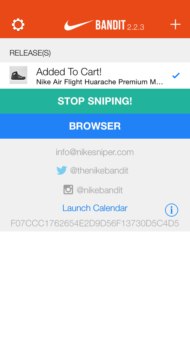 Just added Nike Air Flight Huarache Premium Men's Shoe to cart with <a href="/thenikebandit/">nikebandit</a> bot! RT