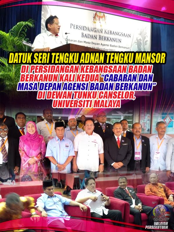 MyPatriotsWP's tweet photo. DS @TengkuAdnanReal di Persidangan Kebngsan Badan Berkanun Kali Ke-2. "Cabaran &amp; Masa Depan Agensi". http://t.co/t7izHk4Xjx