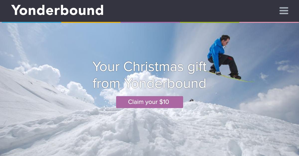 #MerryChristmas from #Yonderbound!! Click here to claim your $10 #TravelCredit. yonderbound.com/promotion/clai…