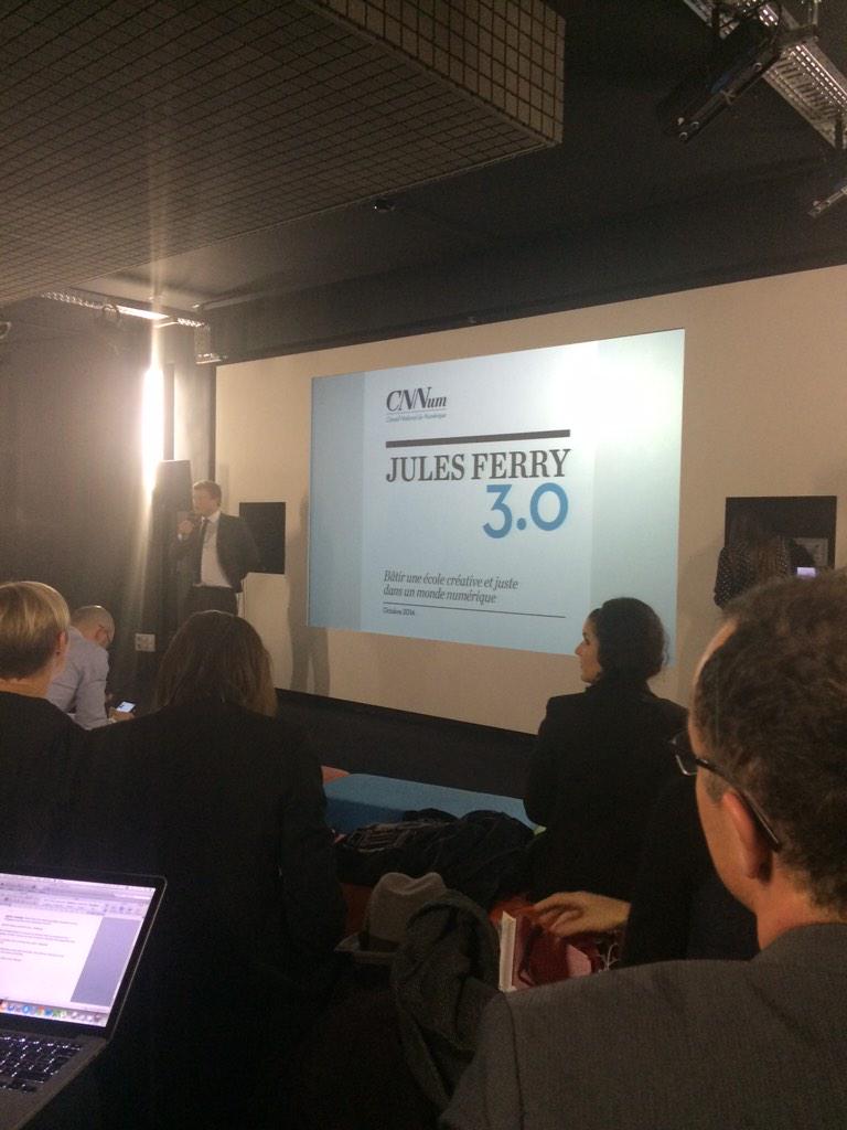 tristan_'s tweet image. Presentation du rapport Jules Ferry 3.0 par @thieulin pour le @CNNum sur #EcoleNumerique #FrenchEdTech