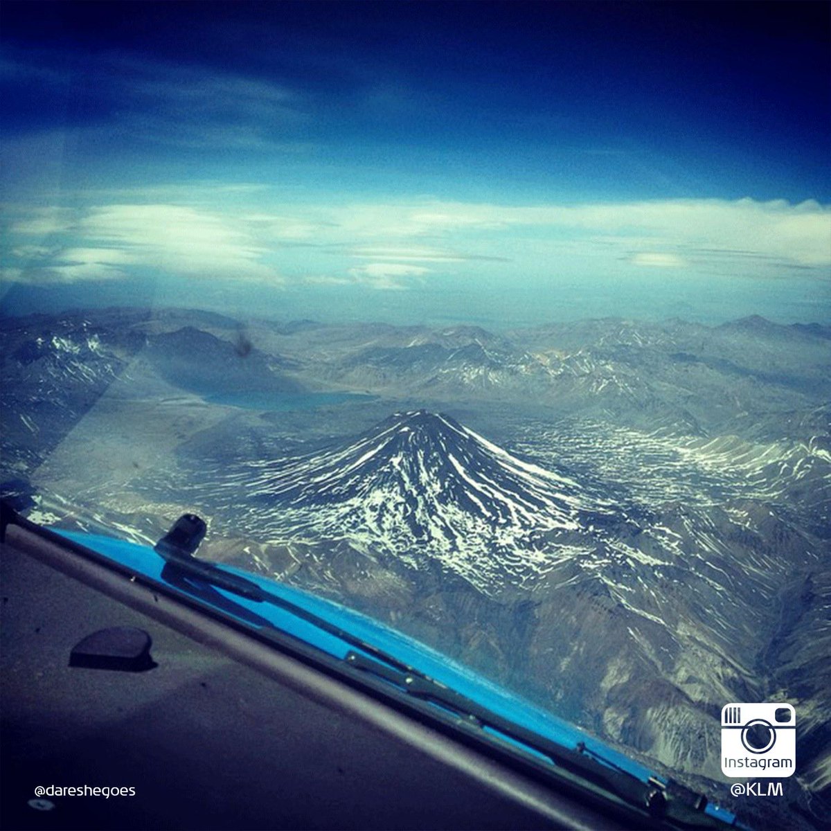 KLM's tweet image. ♫ Oh misty eye of the mountain below ♫