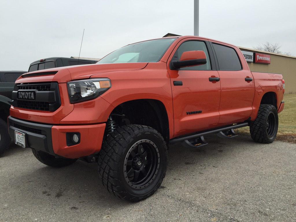 2015 Tundra TRDPro with a #BDS Suspension lift, General Grabber tires and Fuel wheels.